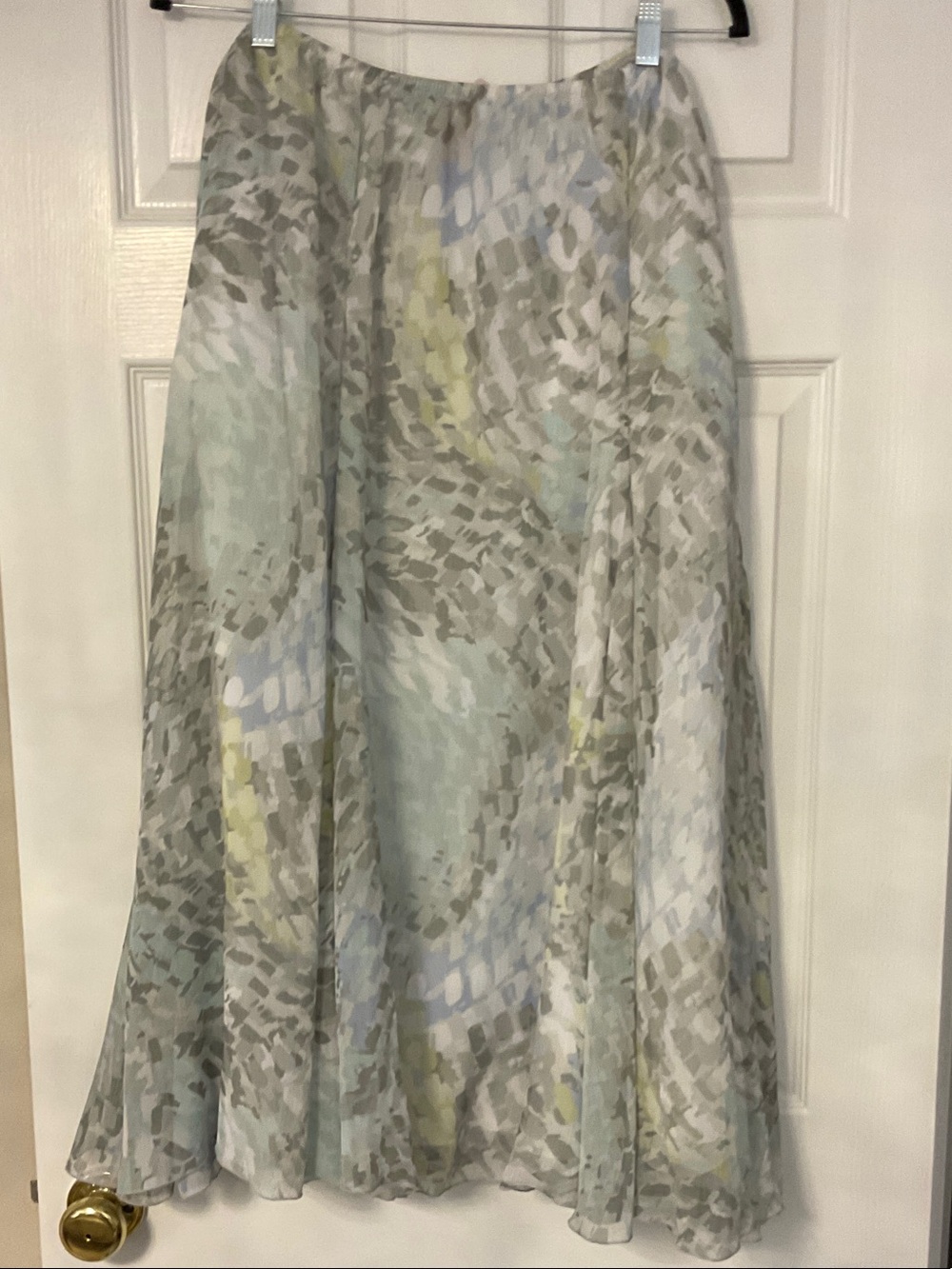 Ruby Rd. Pastel Wave Print A-Line Skirt